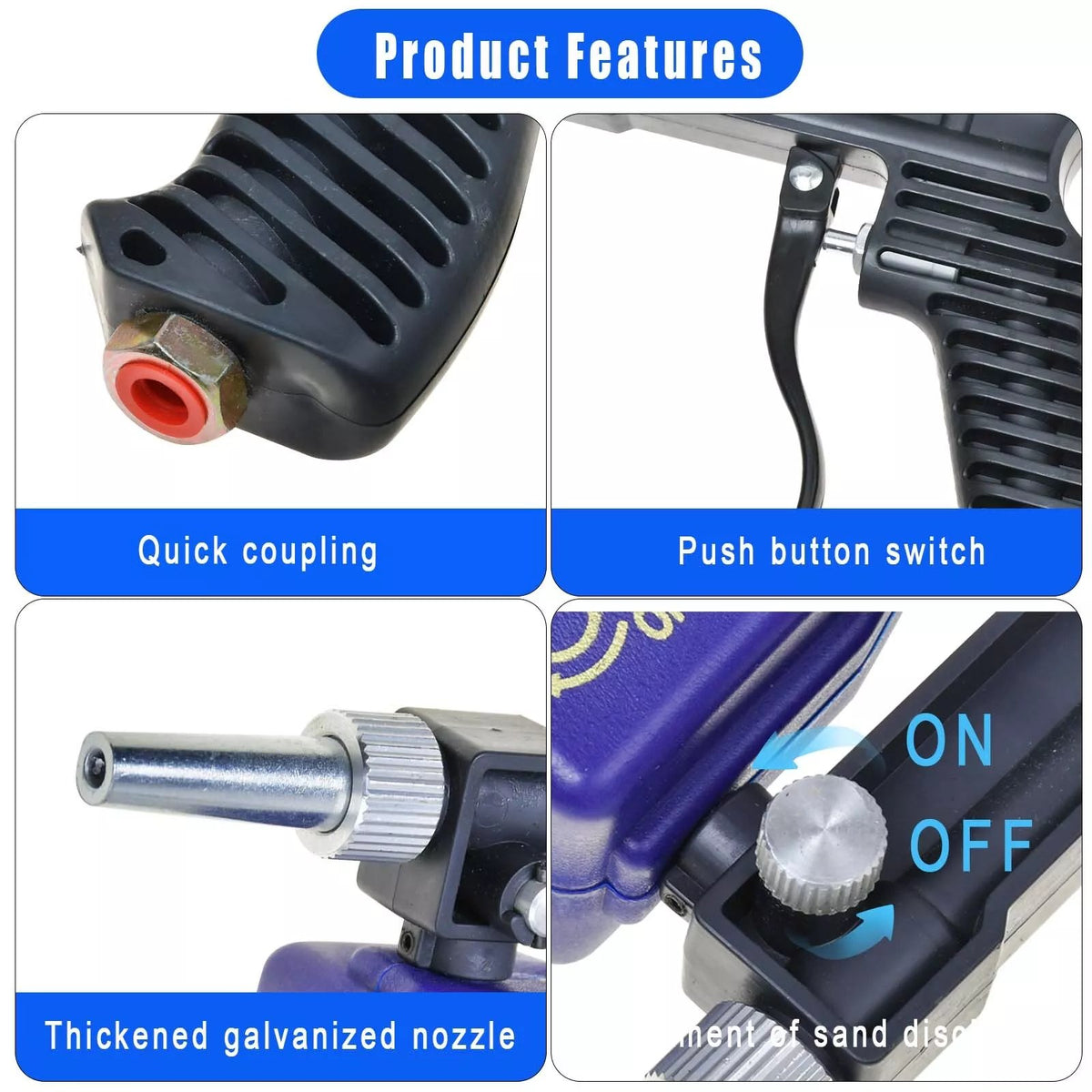 🔥Last 4 hours Sale: Save 49%- Rust Blasting Device Adjustable Blasting Machine