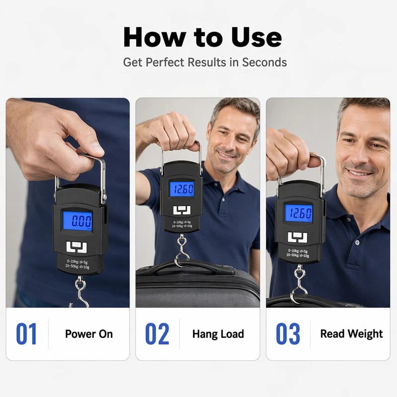 💥 🔥Mini Portable Digital Luggage Scale