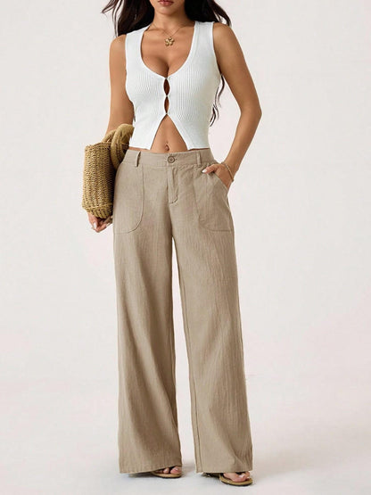 💃❤️Women's Summer Classical Linen Lightweight Palazzo Pants