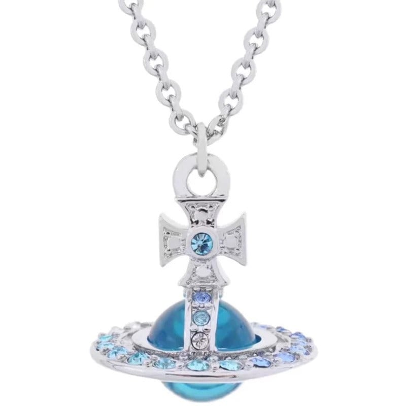 🔥Last 4 hours Sale: Save 50% -Saturn 3D Crystal Necklace