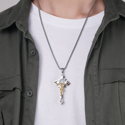 🔥Last 4 hours Sale: Save $30 -✨ST.Benedict Protection Cross Power Pendant Necklace