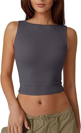 ⏰LAST DAY 50% OFF🔥Women's Sexy Open Back Sleeveless Crop Tank