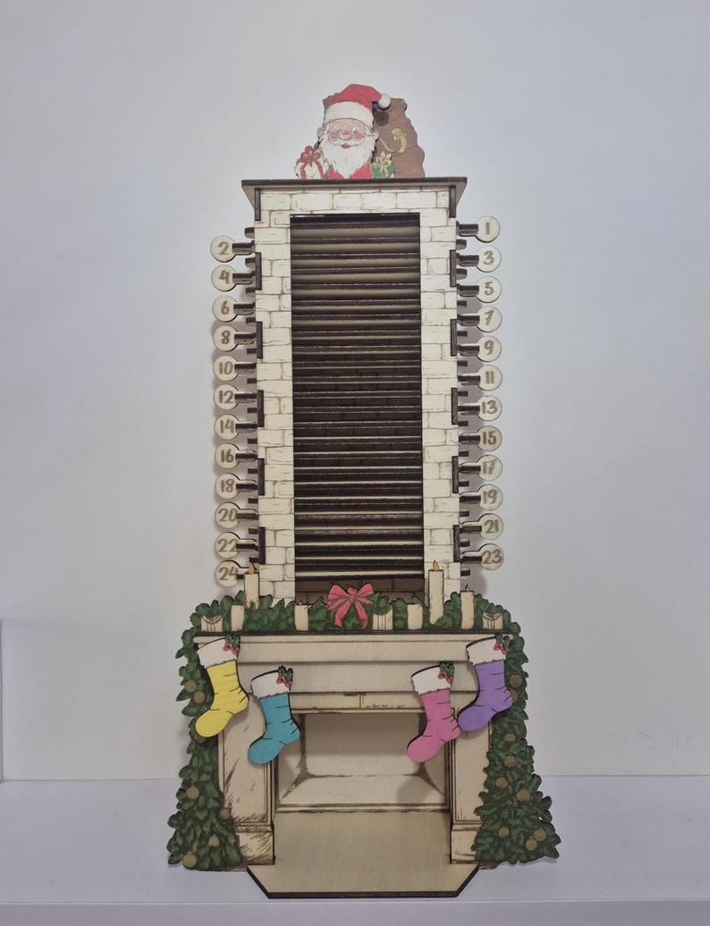 🔥LAST DAY SALE 50% OFF🌲Family Christmas activities advent calendar, Father Christmas/Santa countdown chimney