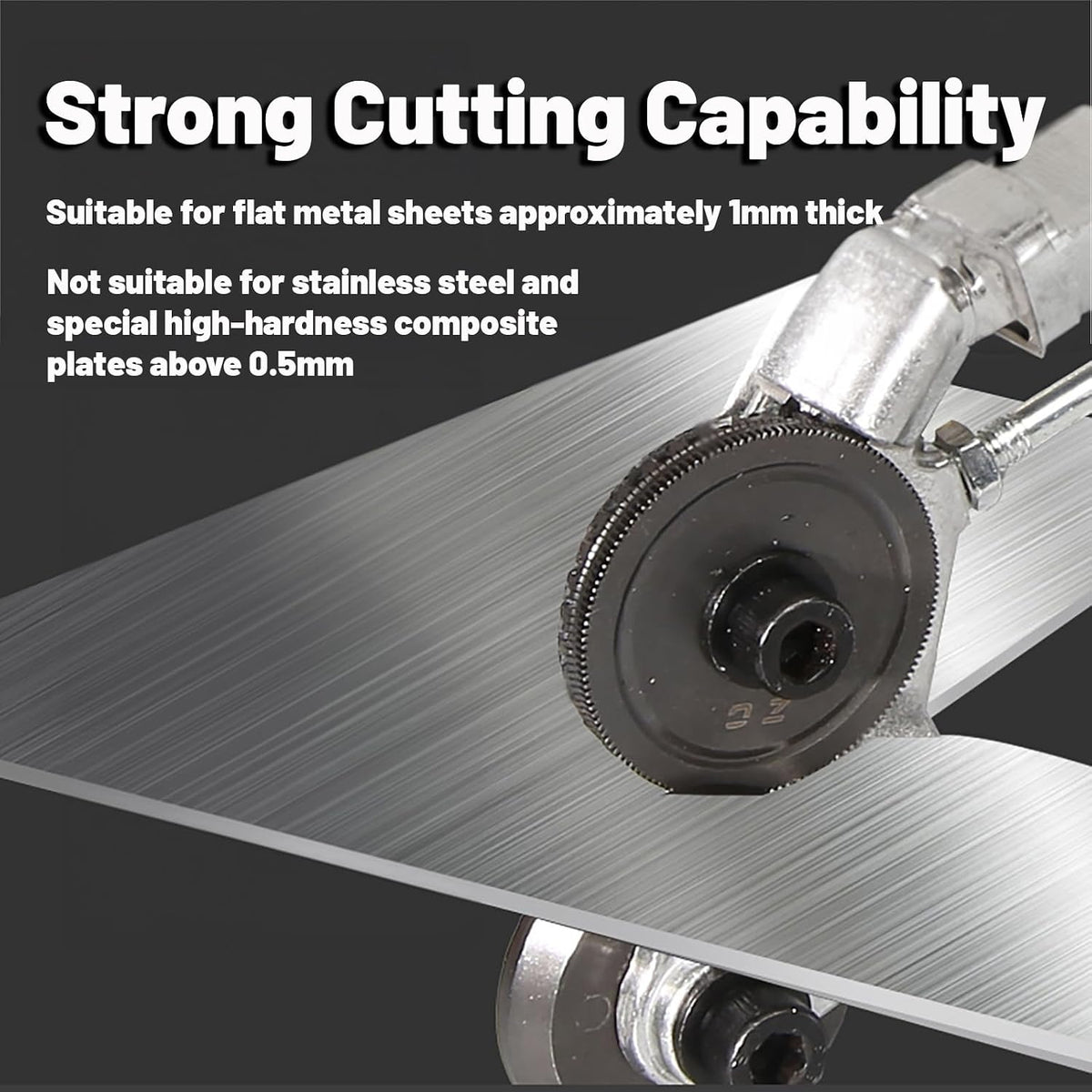 Electric Drill Metal Cutter Attachment, Portable Sheet Nibbler for Iron, Steel & Aluminum⚙️