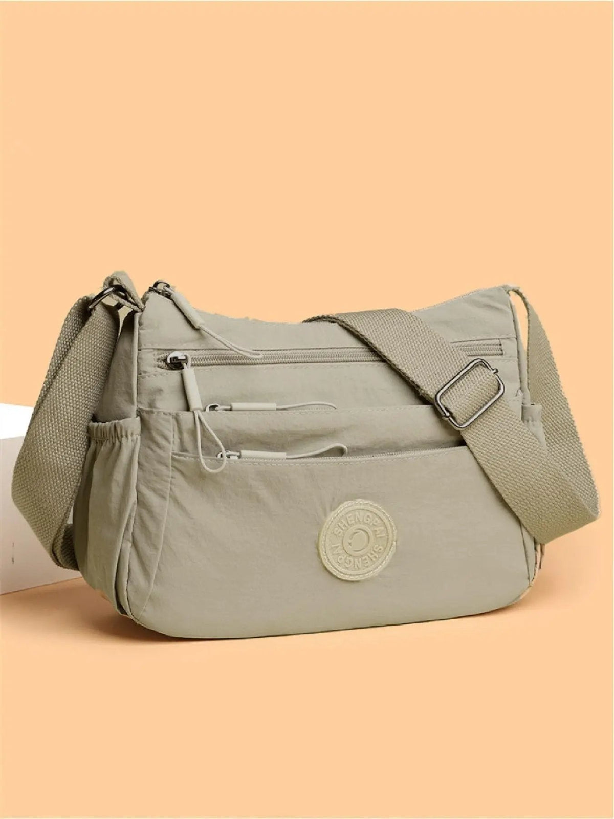 👜 Women Solid Color Crossbody Bag ✨ Multi-Pocket Zipper Fashion Daily Bag