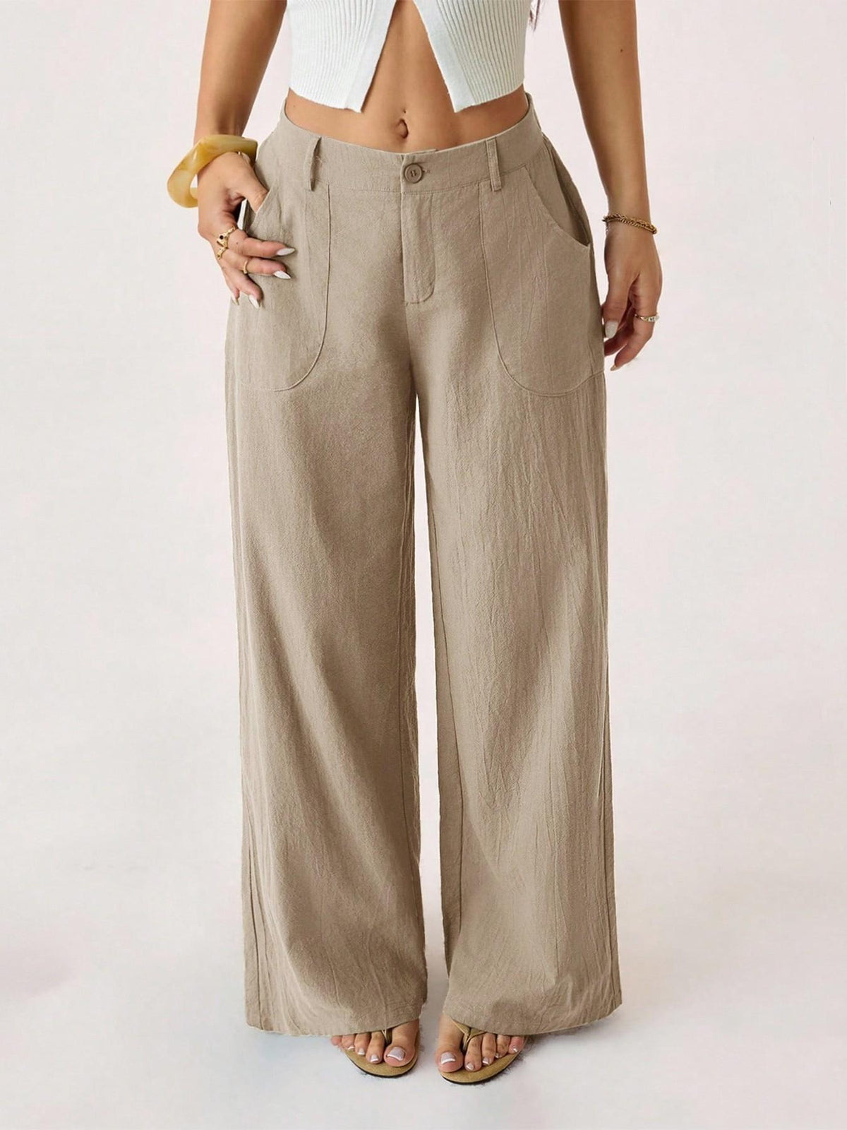💃❤️Women's Summer Classical Linen Lightweight Palazzo Pants