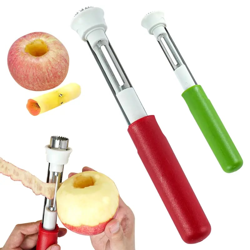 🥳2026 HOT SALE🥳💞50K+ SOLD!🔪🛒! The 2-in-1 Kitchen Hero: Core & Peel with a Twist. Stainless Steel Fruit Tool! 🍎⏱️