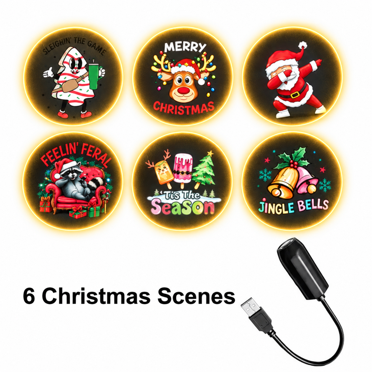 Plug‑and‑Play HD Holiday Projector, Multi‑Scene Projection Light for Christmas, Halloween & Faith‑Themed Decor 2026