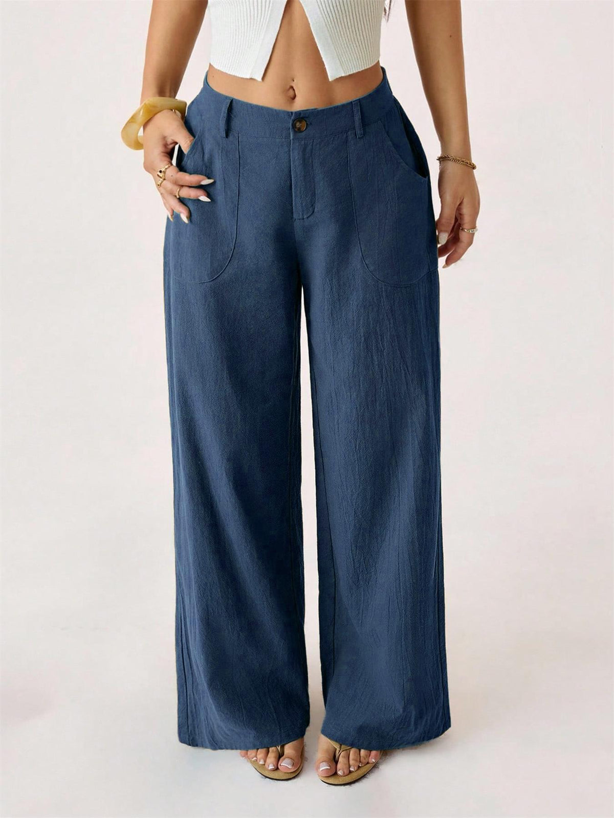 💃❤️Women's Summer Classical Linen Lightweight Palazzo Pants