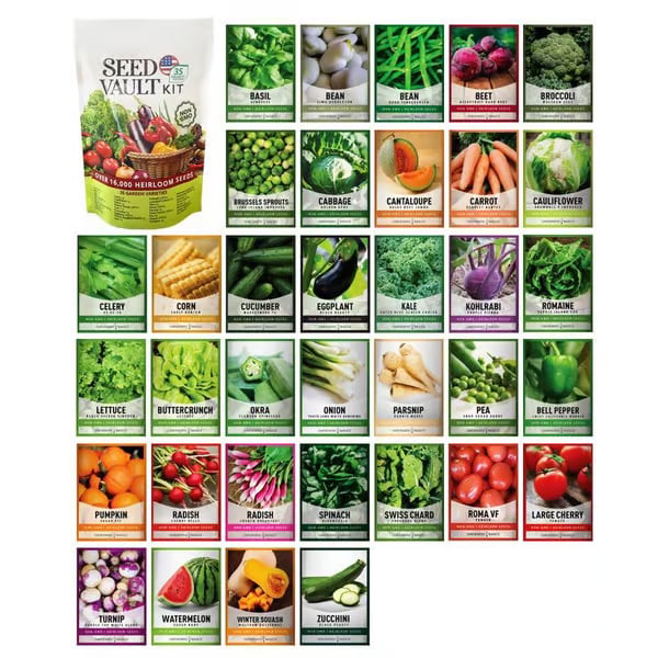 🌱 Secure Your Future Today✨Vegetable Seed Vault Kit | 35 Variety Pack