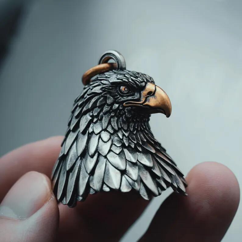 🦅Handcrafted HD Eagle Bell -Eagle Bronze Motorcycle Bell🏍️