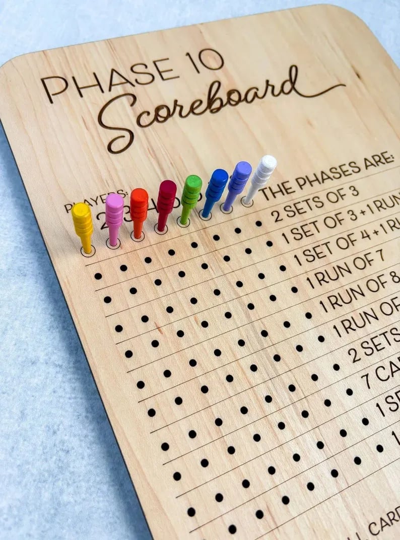 🔥Last Day 49% OFF🔥Phase 10 Score Board