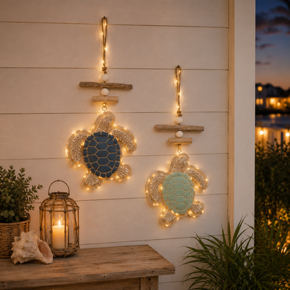 Last Day 49% OFF🔥Glowing Coastal Sea Turtle Wall Art