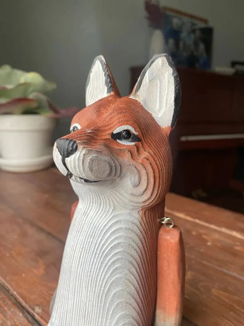🔥Last 4 hours Sale: Save $30 -Hand-Carved Wooden Sitting Animal