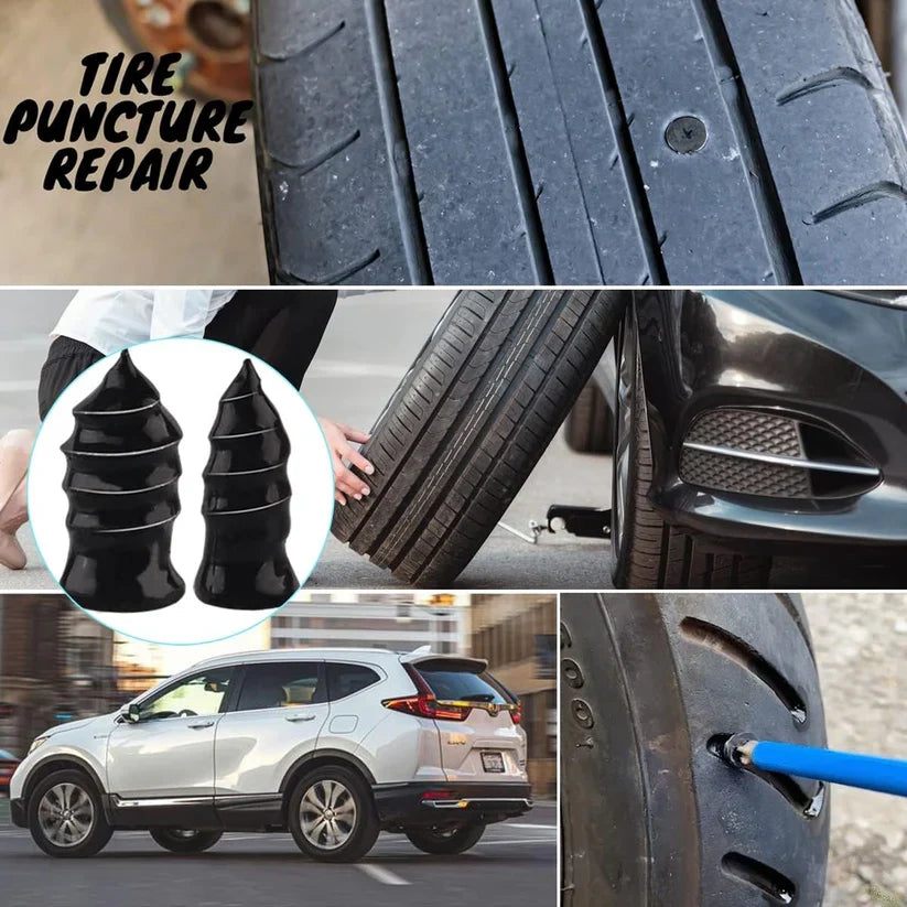 One-second tire repair🚗Vacuum Tire Mending Nail