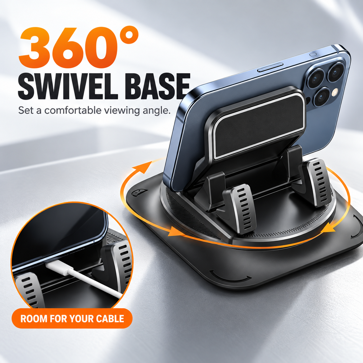 360 Degree Rotational Car Dashboard Phone Mount