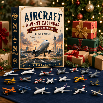 🎄Last Day 49% OFF – ✈️ Aircraft Advent Calendar 2026 | 24 Days of Flight with 24 Unique Miniature Airplanes, Jets & Aviation Collectibles 🎄🎁
