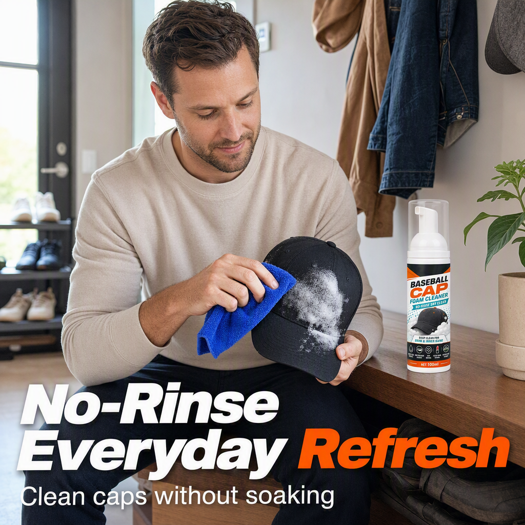 ✨No-Rinse Baseball Cap Foam Cleaner