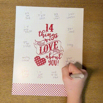 🥰Valentine's Scratch Off Advent "14 things I or WE love about you!"💕