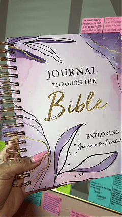 ✝️ 📔 Journal Through the Bible, Spiral-Bound, with Tear-Out Memorization Cards: Explore Genesis to Revelation 🙏