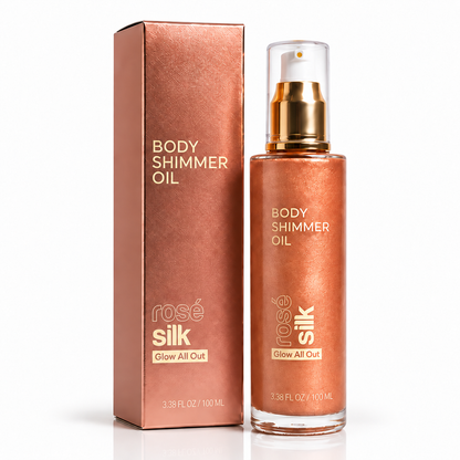Body Glow Shimmer Oil, Caramel Bronze & Golden Nectar, 3.3 fl oz