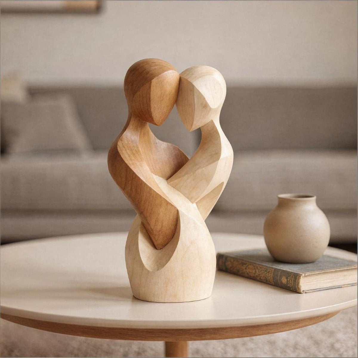 🔥Last Day 49% OFF - ❤️Hand-Carved Wooden “Embrace” Sculpture Ornament