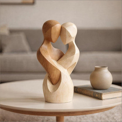 🔥Last Day 49% OFF - ❤️Hand-Carved Wooden “Embrace” Sculpture Ornament