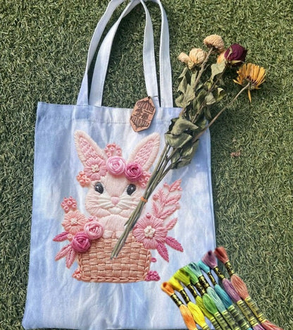 🔥Last 4 hours Sale: Save 50% -Pink Bunny Sweet Easter Embroiderye kit