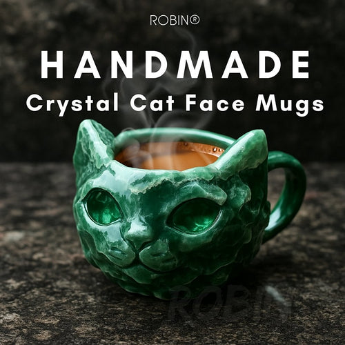 🔥Last Day 50% OFF💎🐱☕NEW Handmade Crystal Cat Face Mugs – Limited Edition