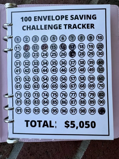🔥LAST DAY 50% OFF✉️100 Envelope Savings Challenge Book