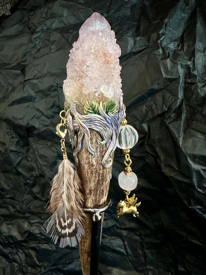 🔥Last Day 49% OFF - 🔮 Crystal Wand – Spirit Quartz (✨One of a Kind)