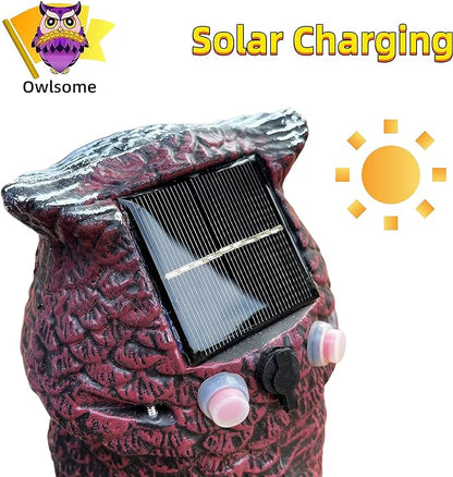 🔥Last 4 hours Sale: Save $30 -🦉Red Solar Owl with Flashing Eyes