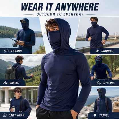 UPF 50+ Protection | Lightweight Active Hoodies for Men – Breathable, Quick-Dry & Built for The Outdoors