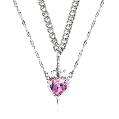 🔥LAST DAY 50% OFF - 💕GM Heart & Sword Promise Necklace His / Hers Set