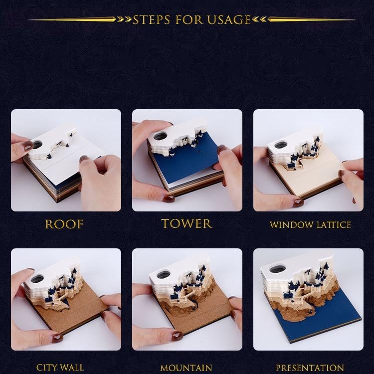 🔥LAST DAY SALE 49% OFF🏰 3D Memo Note Calendar with Upgraded Packing