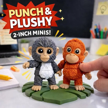 🐒🧸Punch Monkey & His Tiny Plush Buddy Keychain💕🎁Emotional Gift for Animal Lovers, Family, Friends, Loved Ones