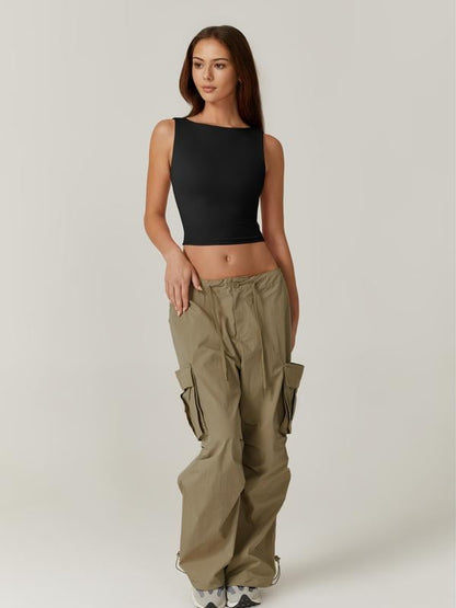 ⏰LAST DAY 50% OFF🔥Women's Sexy Open Back Sleeveless Crop Tank