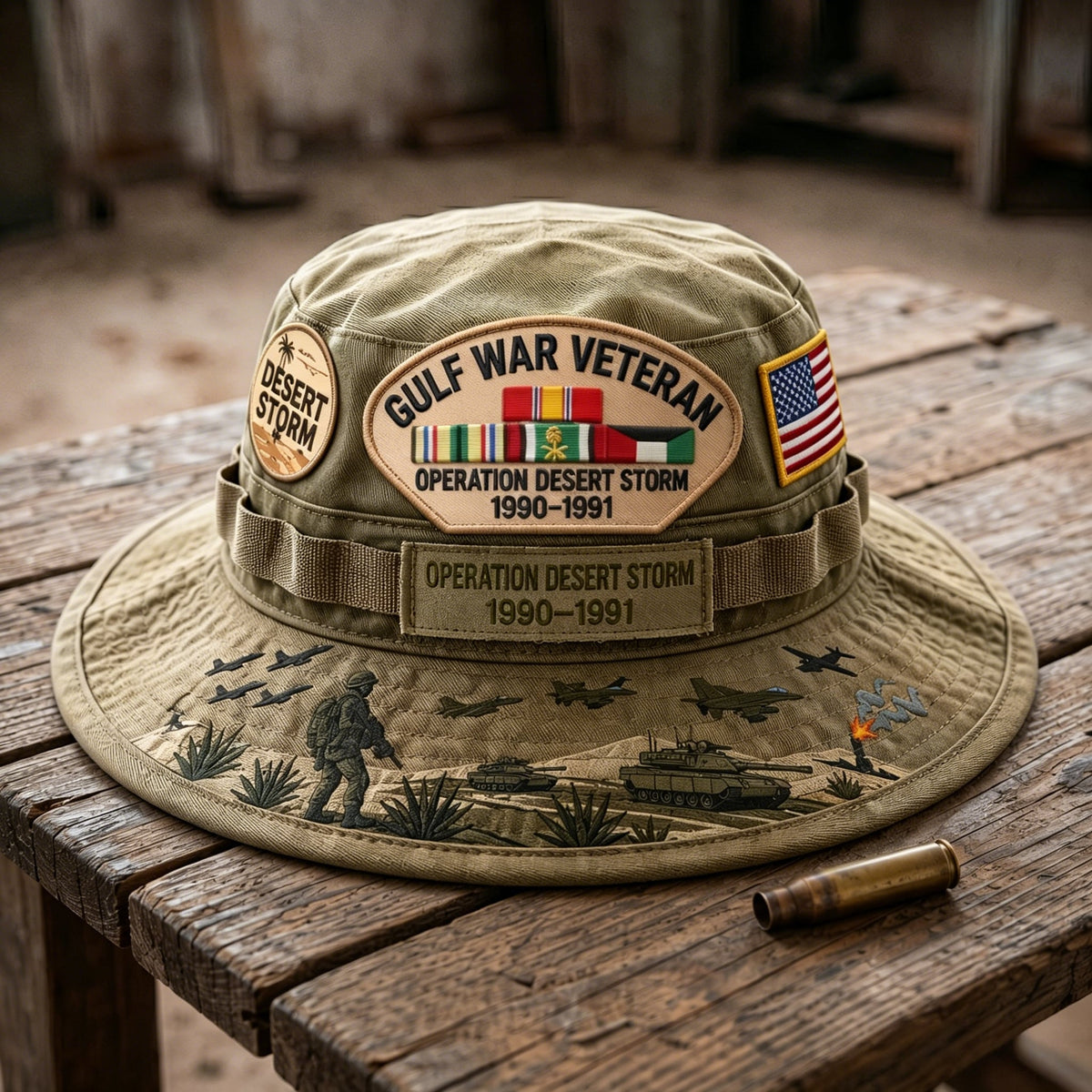 🇺🇸 Last Day Promo: 69% OFF 🎖️ - Gulf War Veteran Desert Storm Tribute Boonie Hat