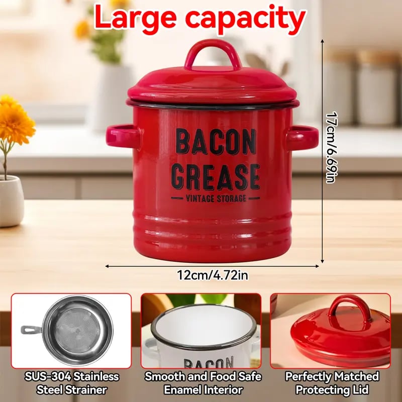 🔥LAST DAY 50% OFF - Grease container with filter and scraper🎁