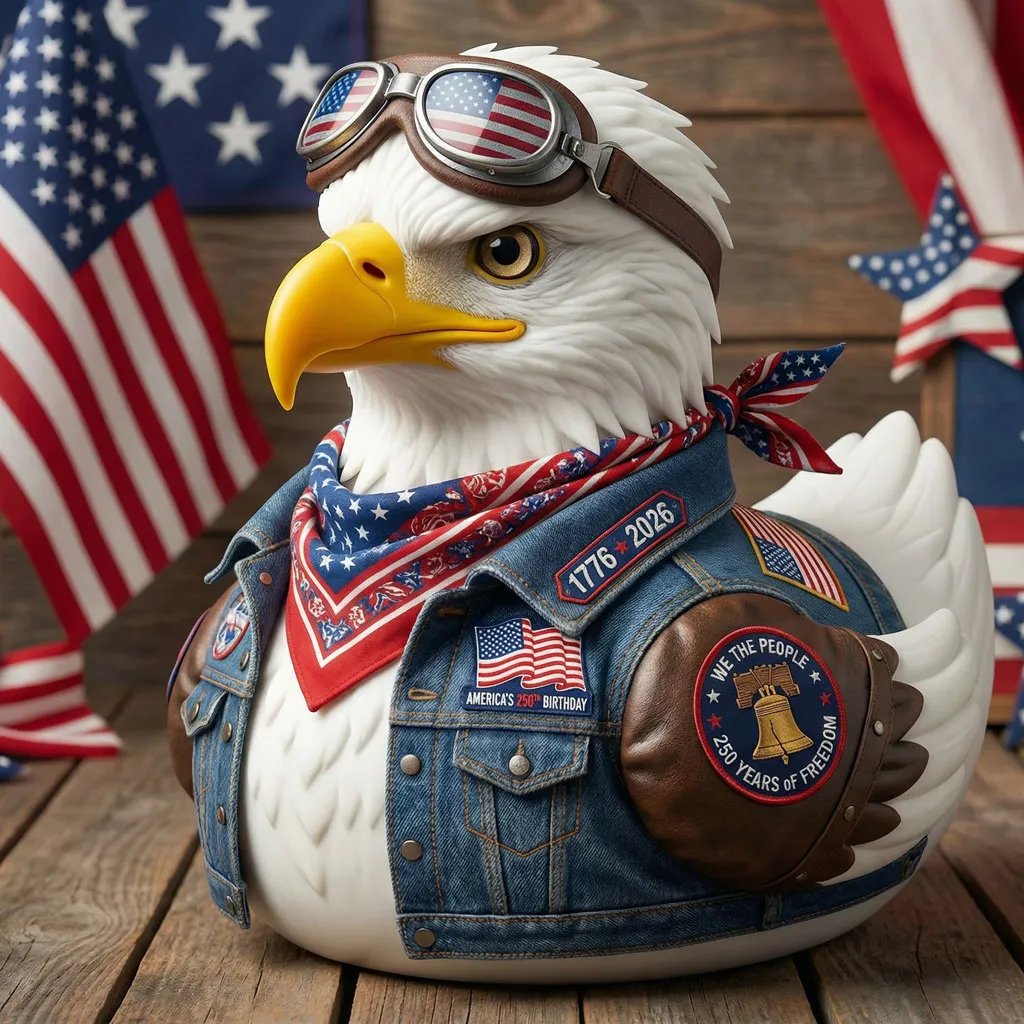🔥Hot Sale 49% OFF - 🗽🦅USA 250th Anniversary Liberty Eagle Commemorative Collectible Duck