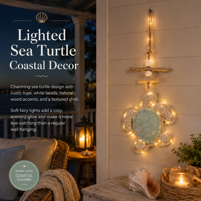 Last Day 49% OFF🔥Glowing Coastal Sea Turtle Wall Art