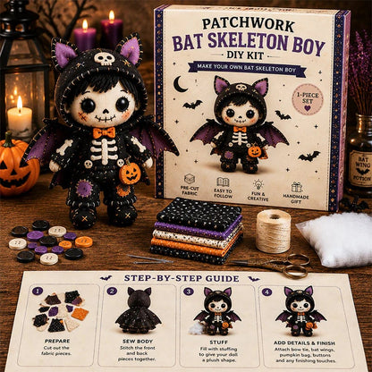 🔥HOT SALE 49% OFF🎃🧙‍♀️Patchwork Skeleton Witch Girl DIY Kit👻🦴