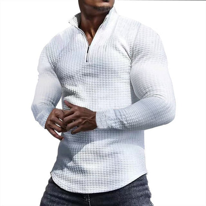 🎁Last Day Promotion 49% OFF🔥Men's Regular Fit Plain Half Zip Up Sweatshirt