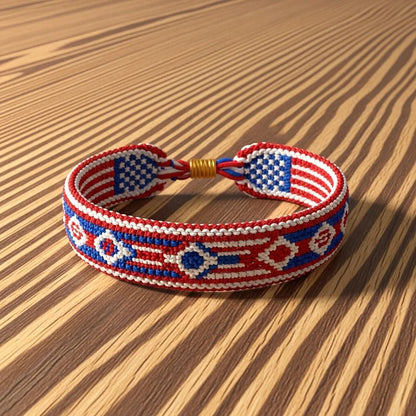 🔥Last Day: 😍USA Pride Woven Bracelet