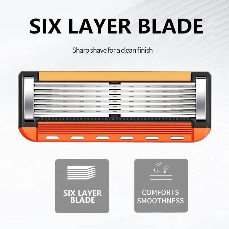 Cartivoe™ 6-Blade Razor Refill Kit for Men – Choose 24, 48 or Handle Bundle 🪒
