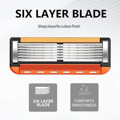 Cartivoe™ 6-Blade Razor Refill Kit for Men – Choose 24, 48 or Handle Bundle 🪒
