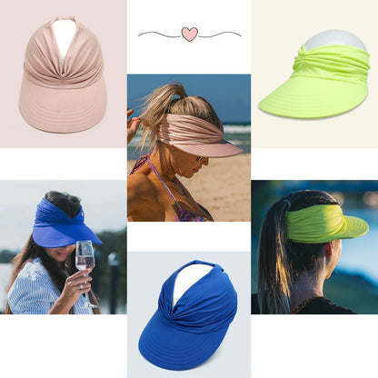 UPF 50+ Sun Visor Ponytail Hat