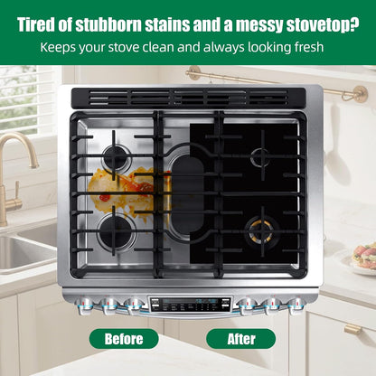🧽4-Piece Reusable Non-Stick Gas Stove Burner Covers – Heat-Resistant & Washable