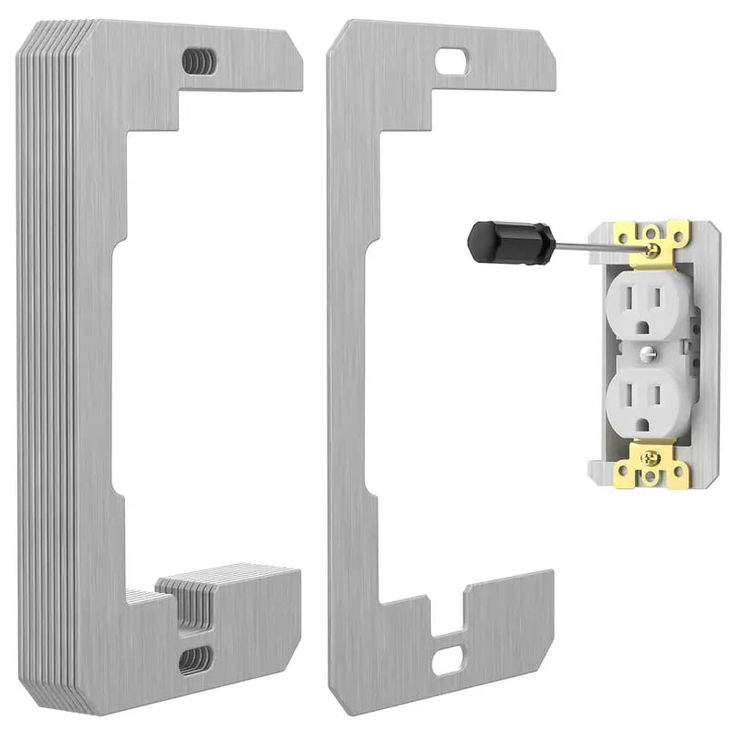 Wall Plate Spacer,Spacers for Electrical Outlets, Metal Flush Fit Device Leveling Plates for Electrical Outlet Repair, Fix Loose Outlets and Electrical Boxes