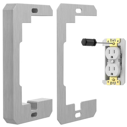 Wall Plate Spacer,Spacers for Electrical Outlets, Metal Flush Fit Device Leveling Plates for Electrical Outlet Repair, Fix Loose Outlets and Electrical Boxes
